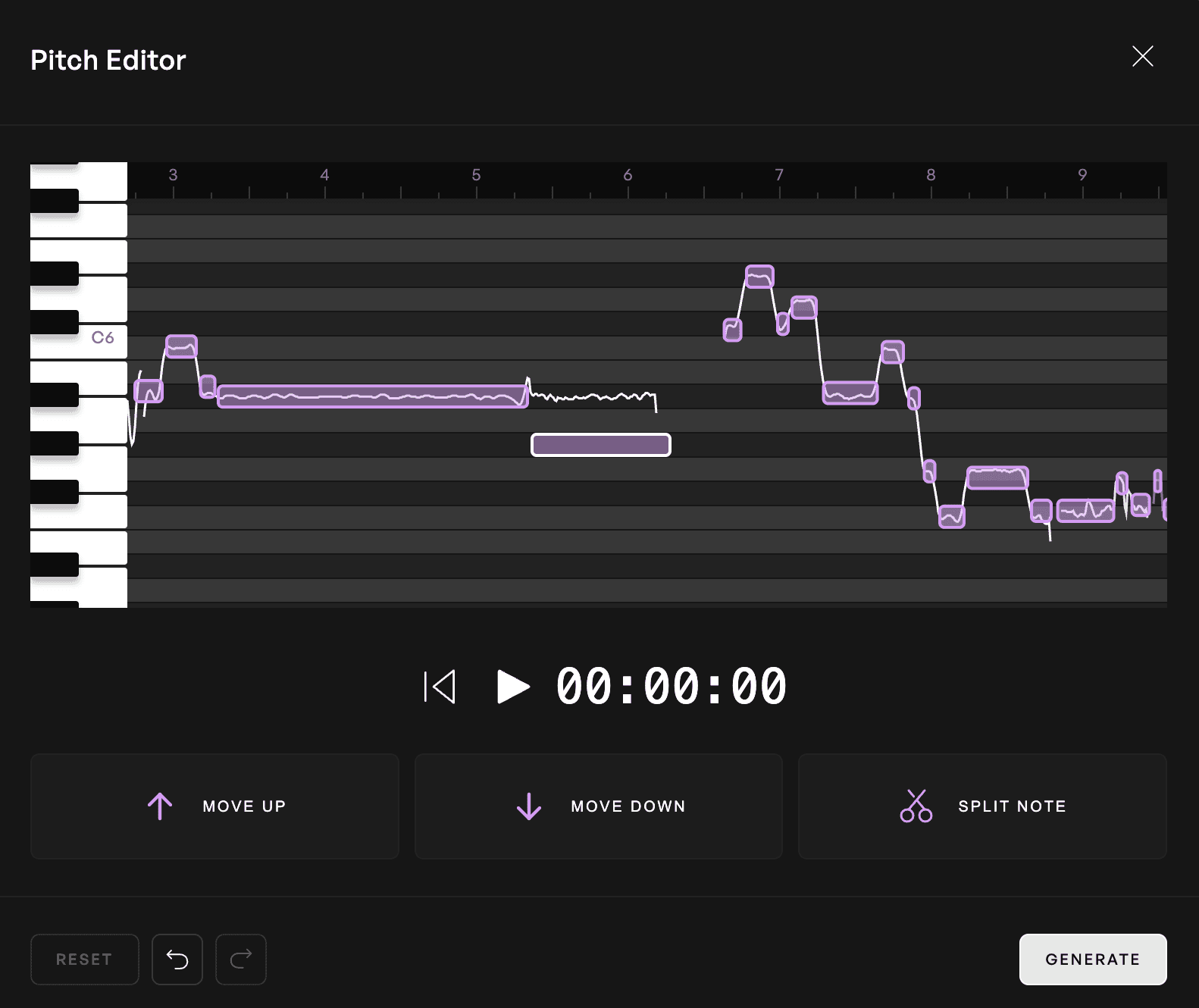 The Pitch Editor on Kits AI