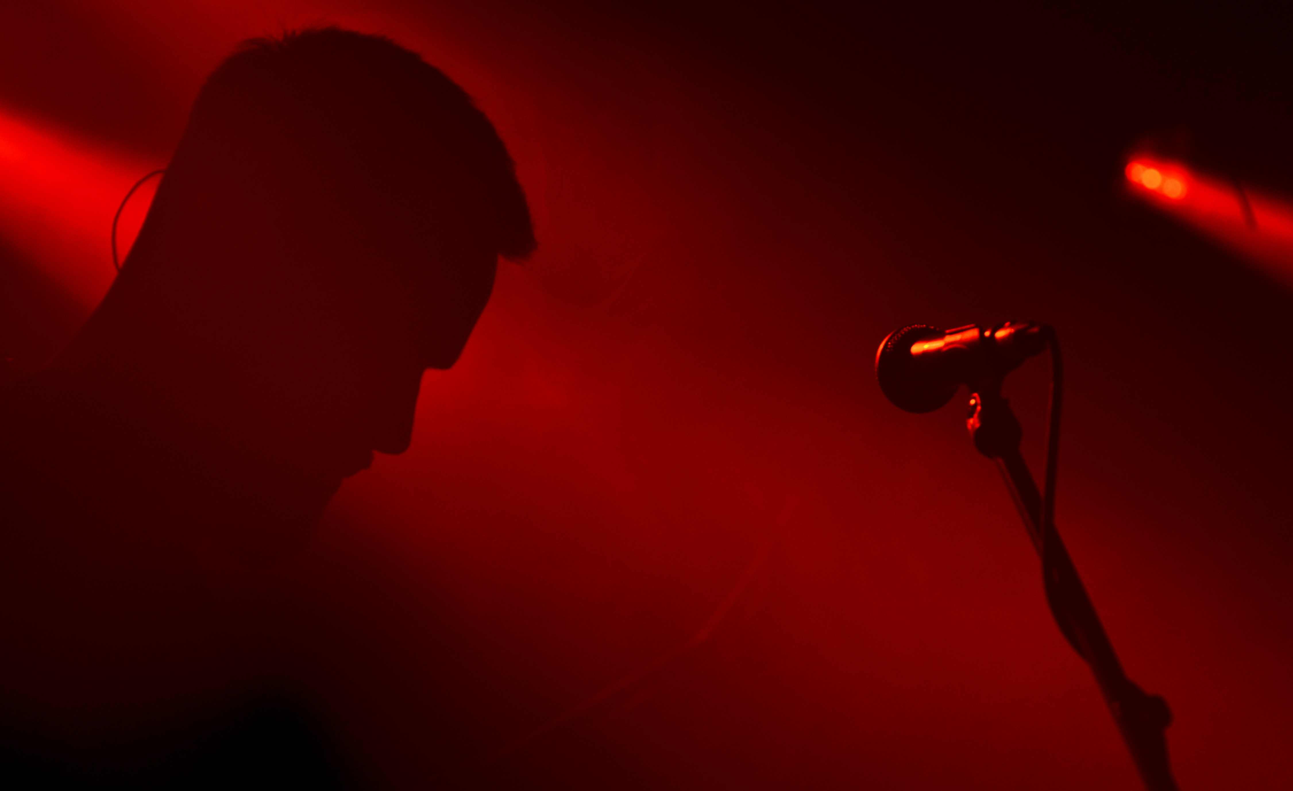 Male singer onstage