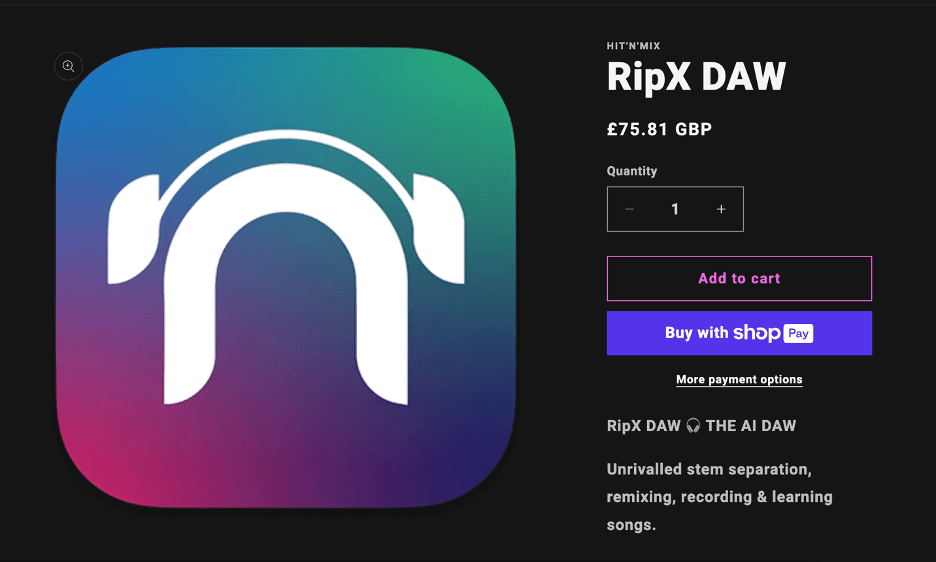 RipX price page