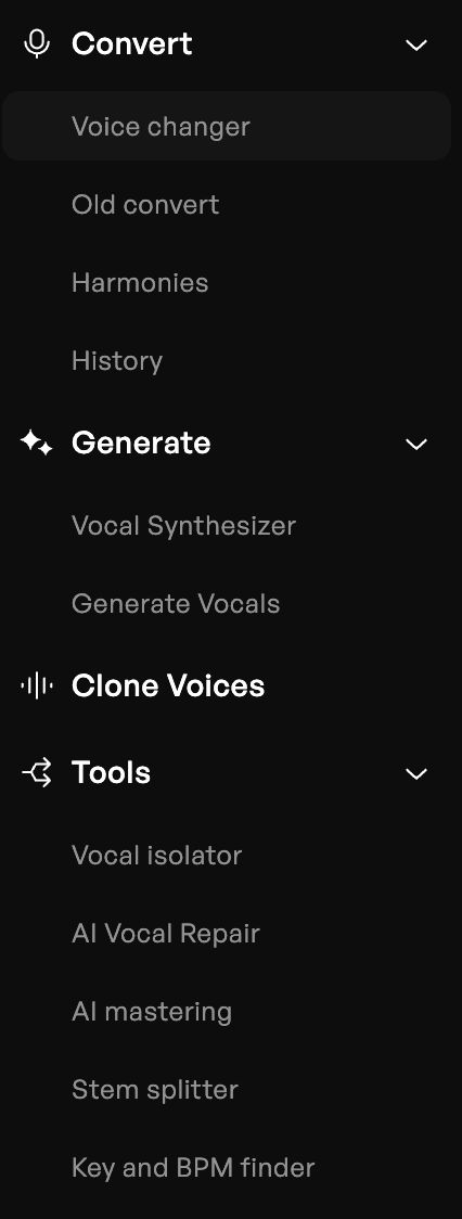 Kits tools sidebar