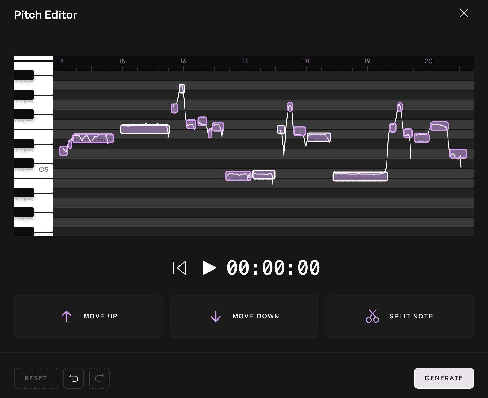 피치를 MIDI 컨트롤로 편집