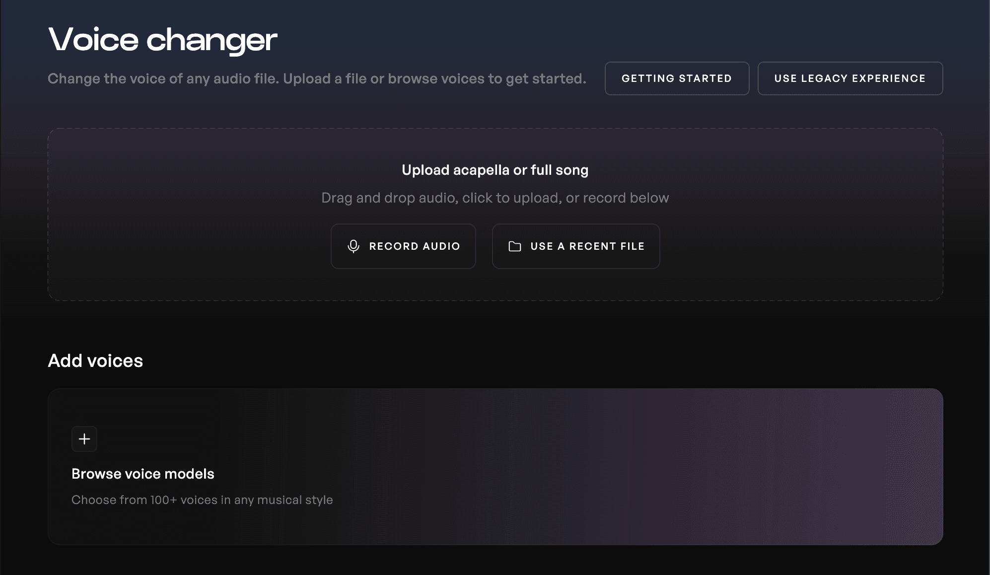 Locate your desired AI voice changer
