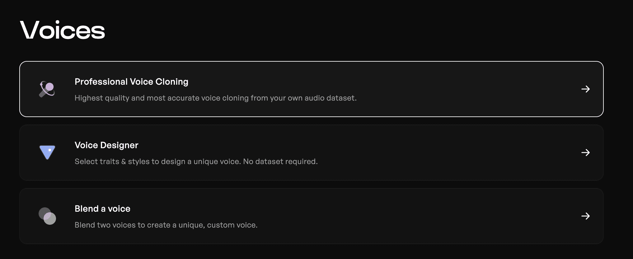 Professional voice cloning page on Kits AI