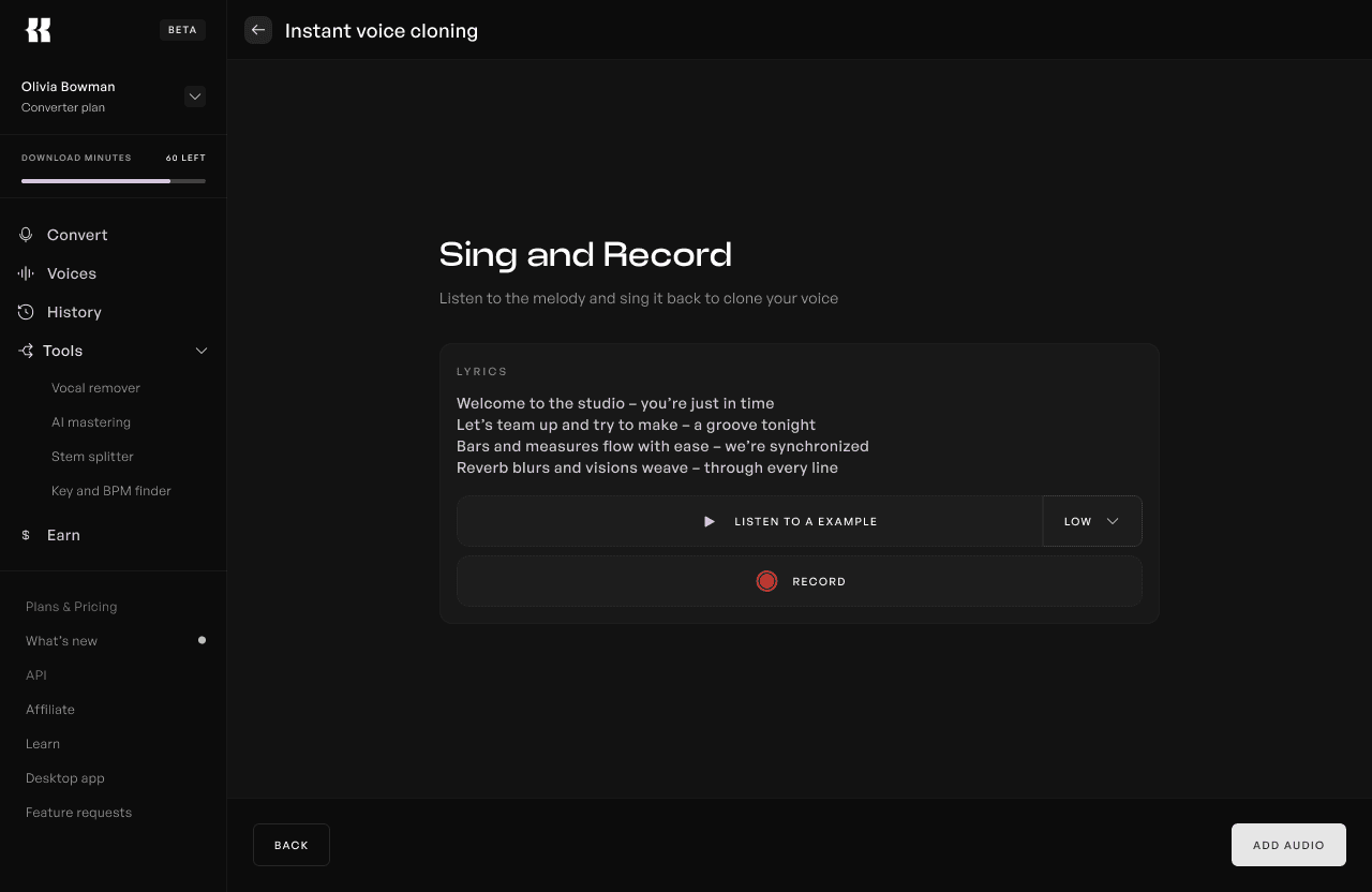 Graba Tu Conjunto de Datos Vocales o Sube un Archivo